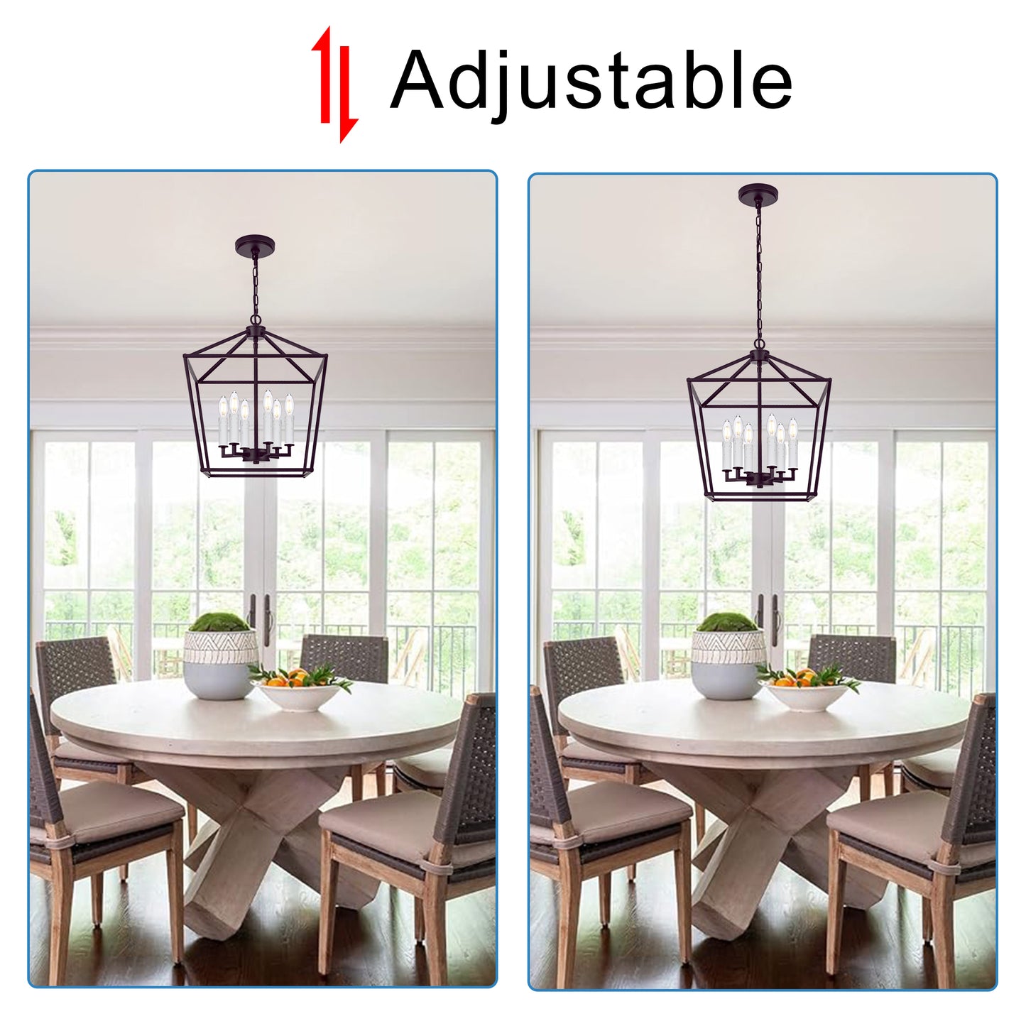 Melucee Joel Farmhouse Chandeliers, Island Lights for Kitchen E12