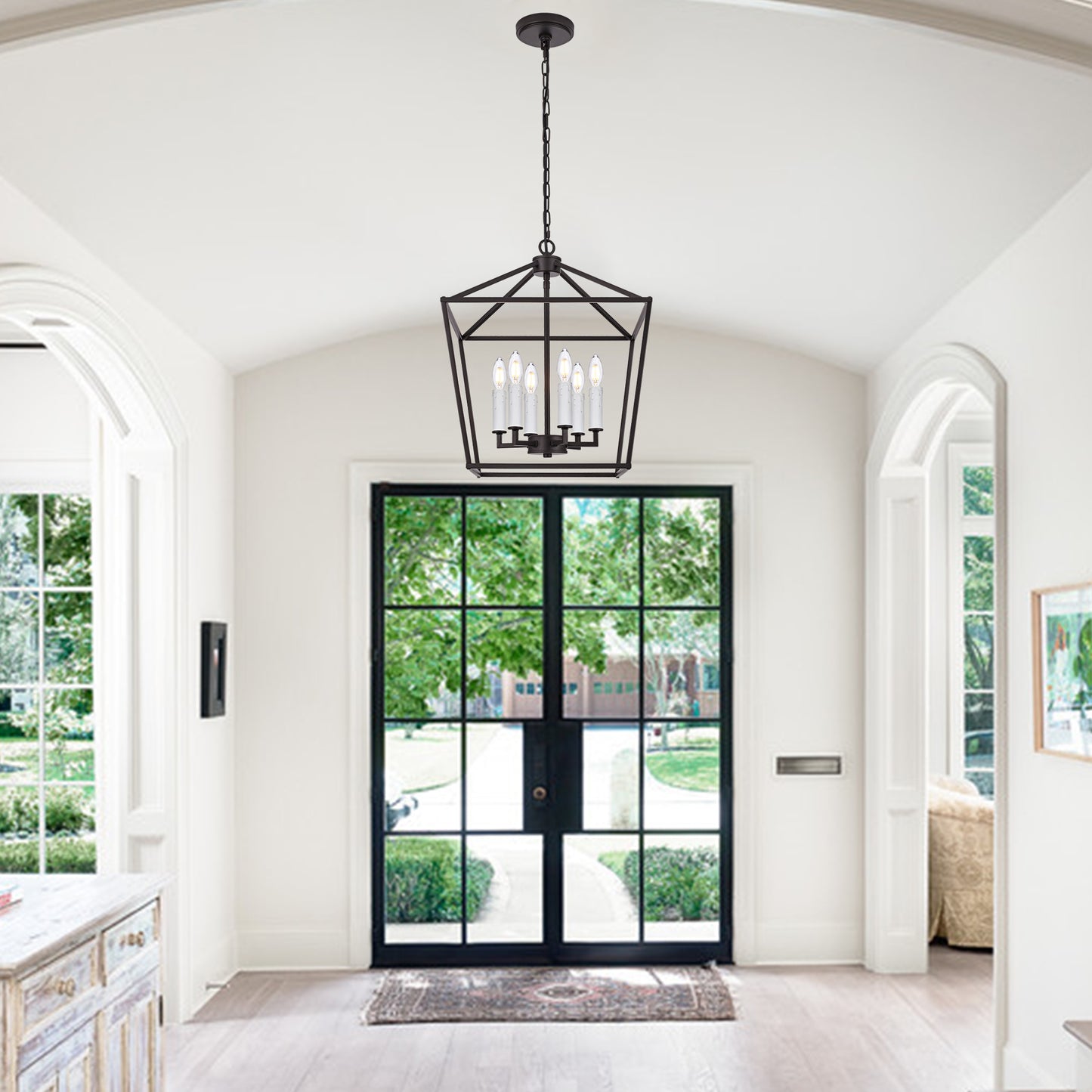 Melucee Joel Farmhouse Chandeliers, Island Lights for Kitchen E12