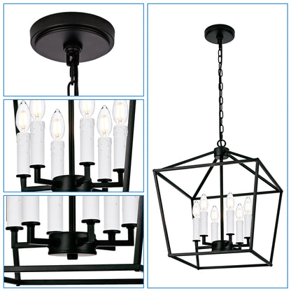 Melucee Joel Farmhouse Chandeliers, Island Lights for Kitchen E12