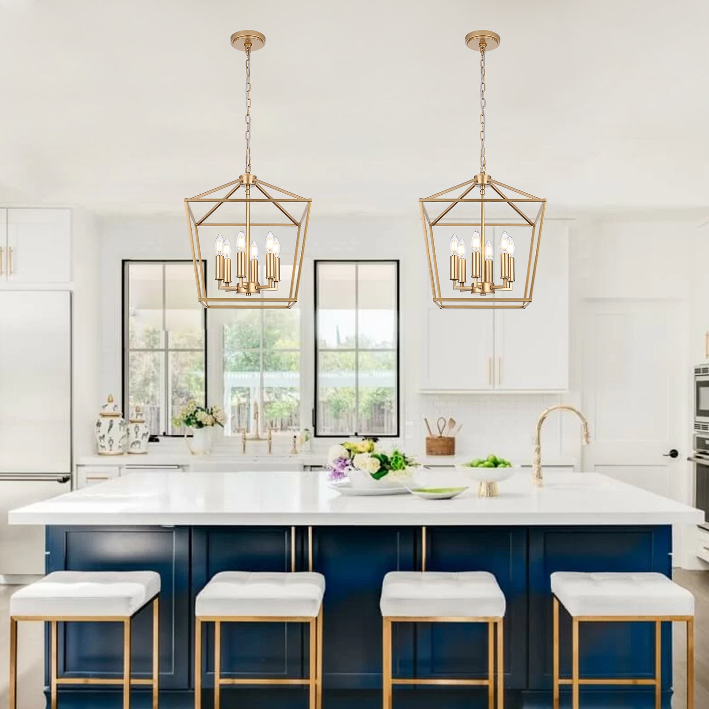 Melucee Joel Farmhouse Chandeliers, Island Lights for Kitchen E12