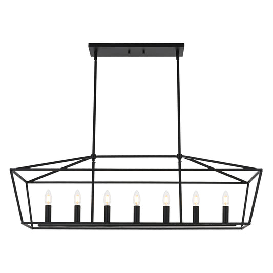 Melucee Hugo Farmhouse Chandeliers, Dining Room Light Fixtures E12 Base