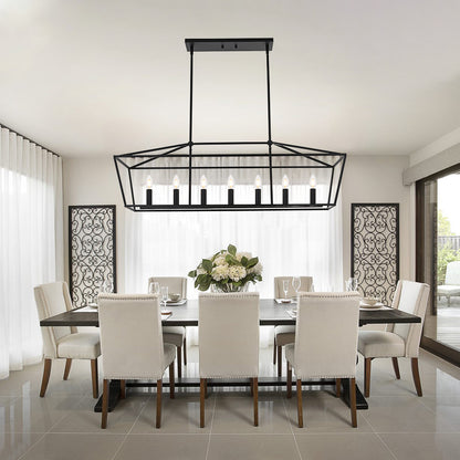 Melucee Hugo Farmhouse Chandeliers, Dining Room Light Fixtures E12 Base