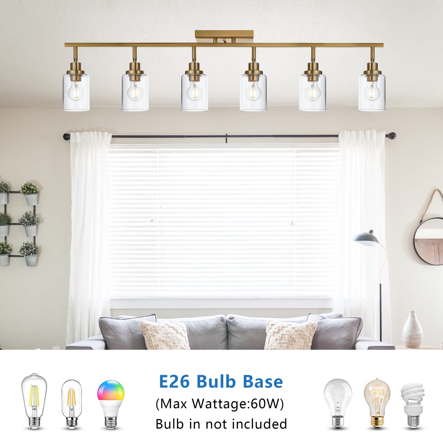 Melucee Adrian Flush Mount Ceiling Light Rotatable Track Lighting Kit