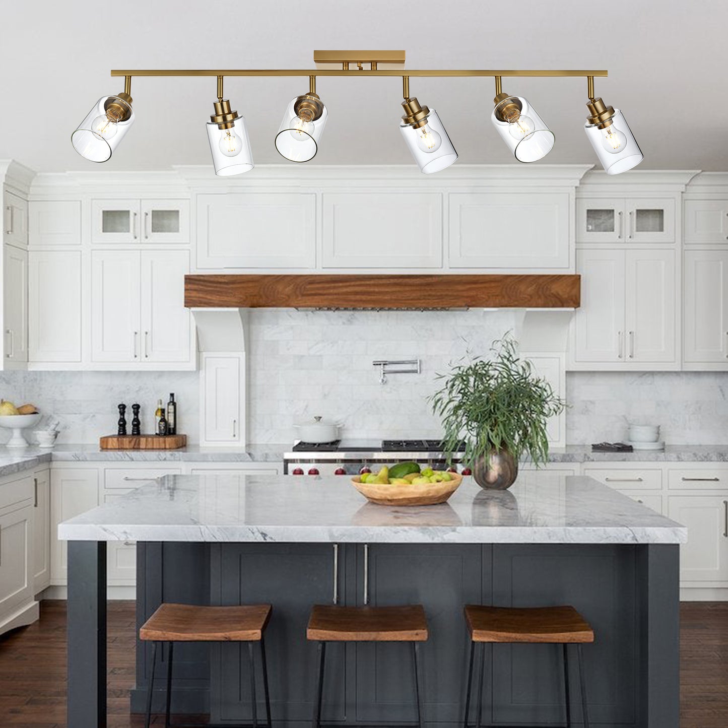 Melucee Adrian Flush Mount Ceiling Light Rotatable Track Lighting Kit