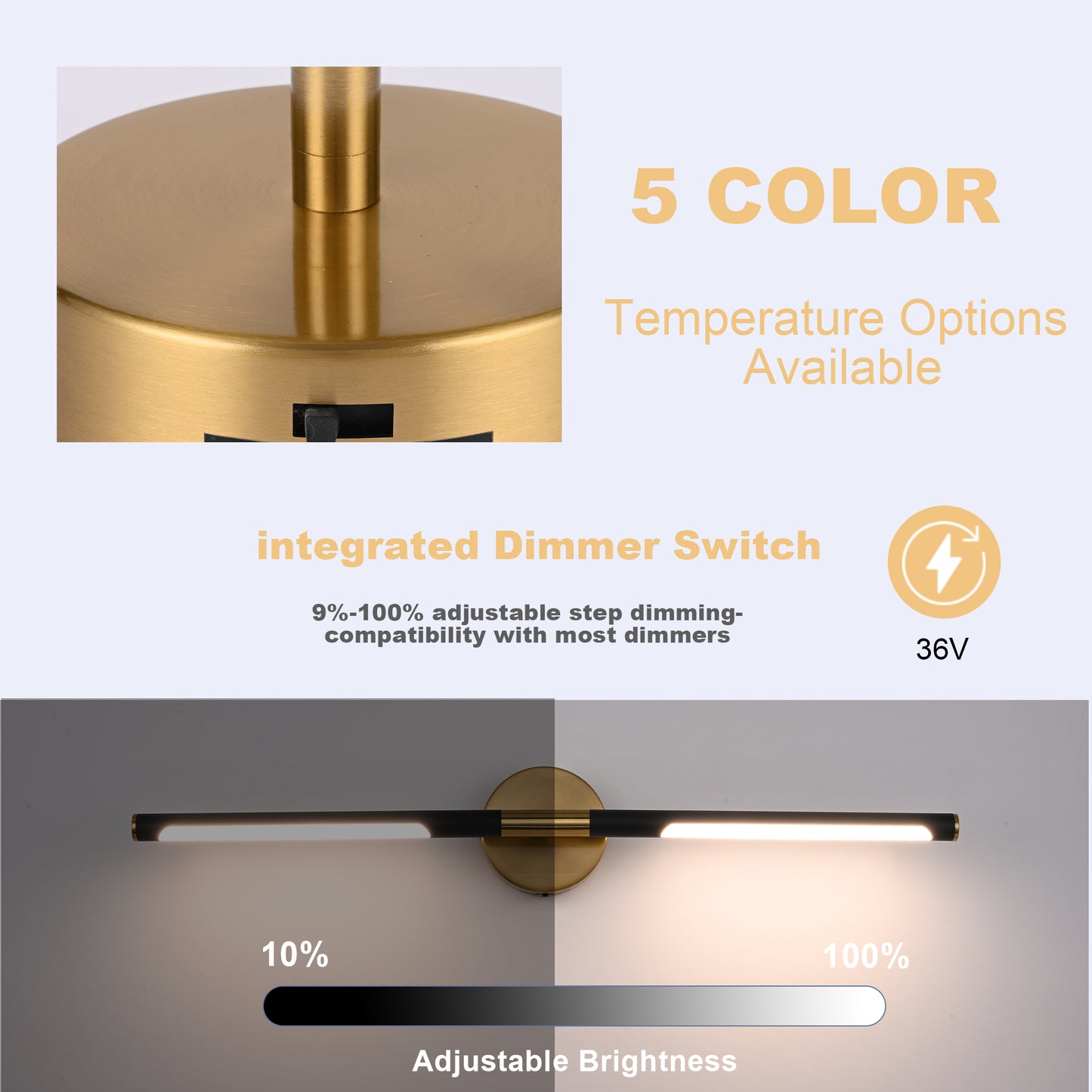 Bonlicht Saul LED Bathroom Light Fixture 12W