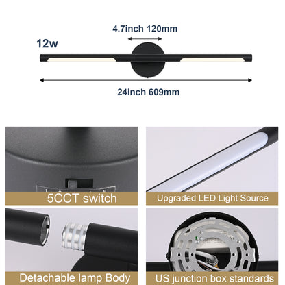 Bonlicht Saul LED Bathroom Light Fixture 12W