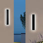 2 Pack 24in LED Outdoor Wall Light, Modern Waterproof Exterior Garage Sconce Lighting, IP65 Black Finish, 3000K Warm White/4000K Daylight, Hardwired for Porch, Patio, Entryway