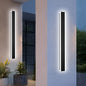 2 Pack 48in Integrated LED Outdoor Wall Light, Modern Waterproof Exterior Garage Sconce Lighting, IP65 Black Finish, 3000K Warm White/6000K Daylight, Hardwired for Porch, Patio, Entryway