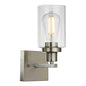 1 Light Wall Sconce Lighting Bathroom Light Fixtures Brushed Nickel Modern Vanity Lights Porch Light Fixtures Wall Mount