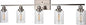 5-Light Bathroom Vanity Light Brushed Nickel Wall Sconce Modern Light Fixtures Wall Mount with Clear Glass Shade for Porch Bedroom Hallway Kitchen