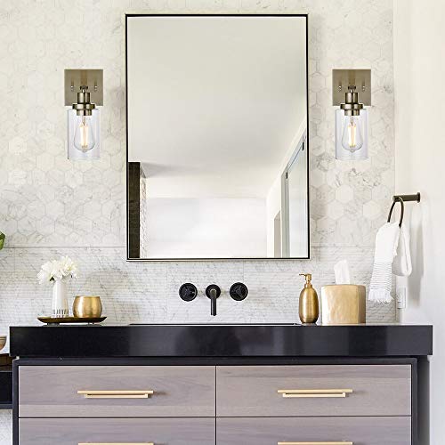 1 Light Wall Sconce Lighting Bathroom Light Fixtures Brushed Nickel Modern Vanity Lights Porch Light Fixtures Wall Mount